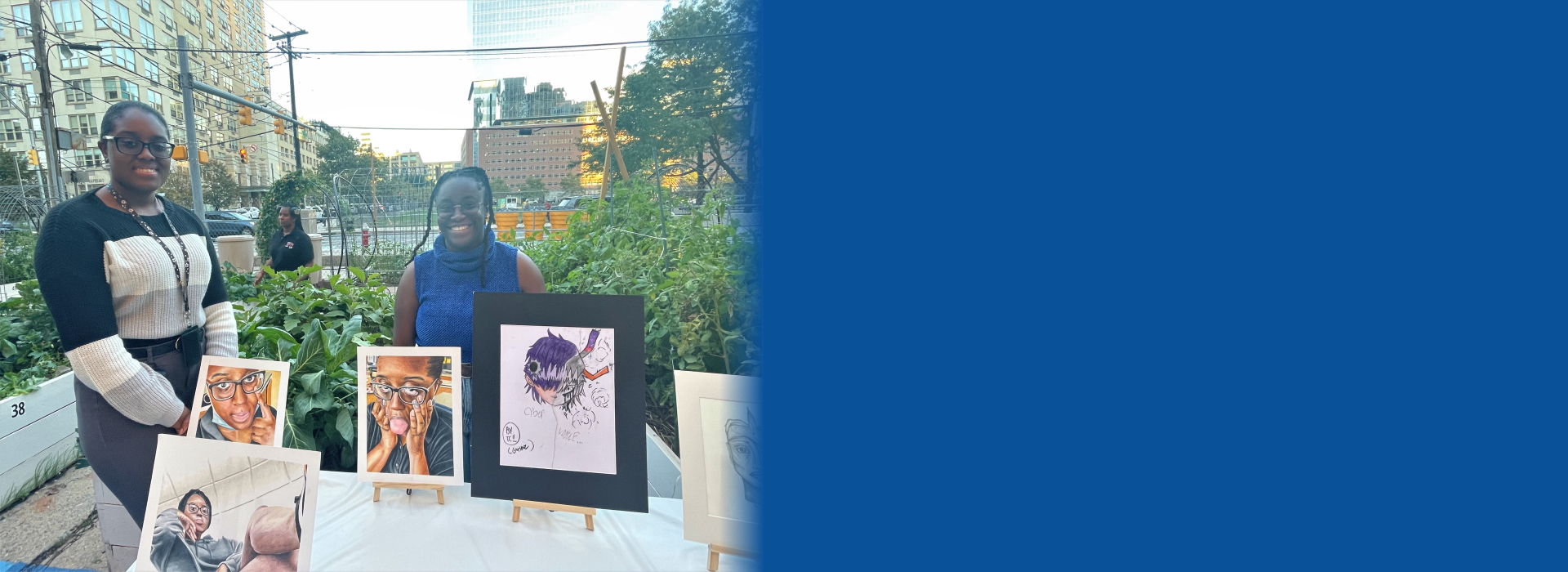 Amari & Akilah with art